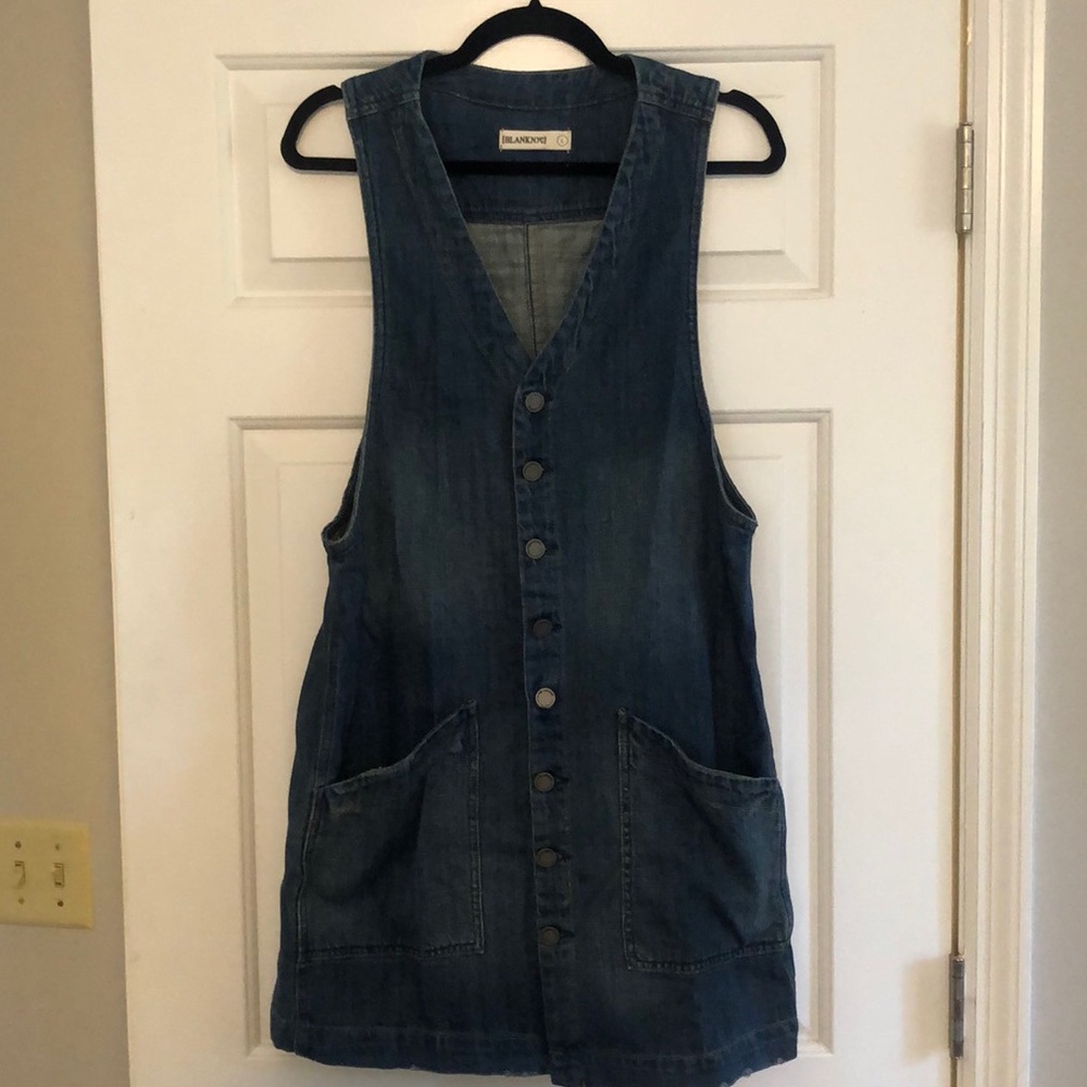 Denim jumper/dress from Nordstrom.